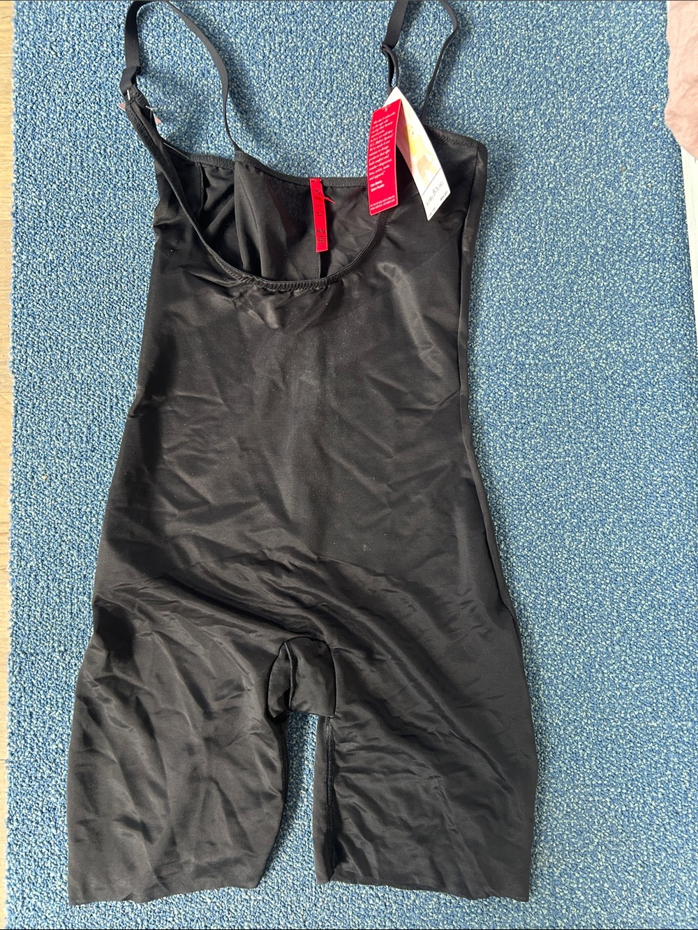 SPANX Black One-Piece Bodysuit with Adjustable Straps